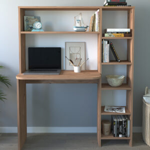 Birou cu etajeră integrată – design compact si organizare inteligentă